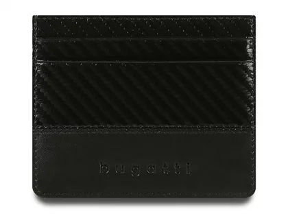 Портмоне для кредитных карт BUGATTI КОМЕТА | COMET, с защитой данных RFID, черное, натуральная воловья кожа, 10,2х0,2х8,2 см, фото 2