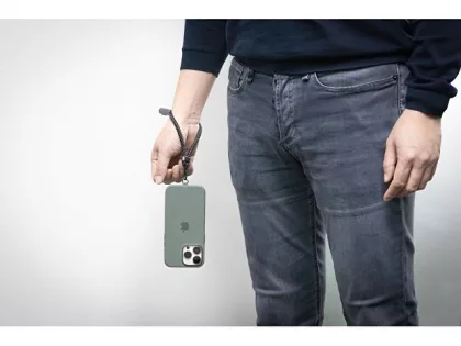 Ремешок-держатель для телефона с зарядным кабелем USB-C - USB-C «Lany Wristband Charge Eco», серый, фото 20