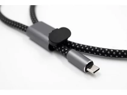 Ремешок-держатель для телефона с зарядным кабелем USB-C - USB-C «Lany Wristband Charge Eco», серый, фото 24
