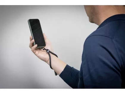 Ремешок-держатель для телефона с зарядным кабелем USB-C - USB-C «Lany Wristband Charge Eco», серый, фото 22