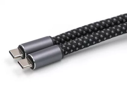 Ремешок-держатель для телефона с зарядным кабелем USB-C - USB-C «Lany Wristband Charge Eco», серый, фото 7