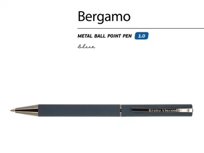 Ручка металлическая шариковая «Bergamo», 0,7 мм, синяя, фото 2