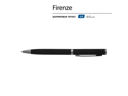 Ручка "Firenze" шариковая автоматическая софт-тач, черная, фото 3