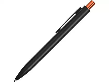 Ручка металлическая шариковая «Blaze» с цветным зеркальным слоем, черный/оранжевый, фото 5