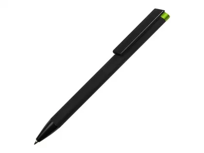 Ручка металлическая шариковая "Taper Metal" софт-тач с цветным зеркальным слоем, черный с зеленым яблоком, фото 3