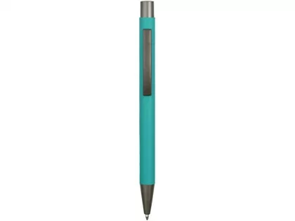 Ручка металлическая soft touch шариковая «Tender», бирюзовый, фото 3