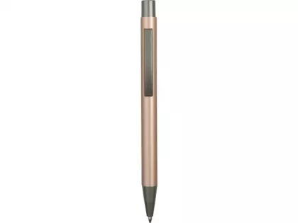 Ручка металлическая soft touch шариковая «Tender», розовое золото/серый, фото 3