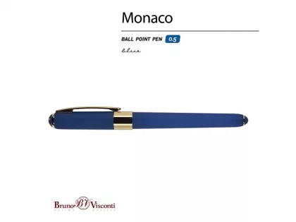 Ручка пластиковая шариковая «Monaco», 0,5мм, синие чернила, темно-синий, фото 3