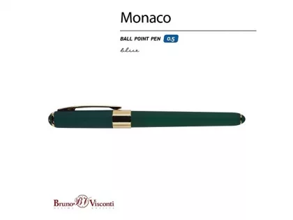 Ручка пластиковая шариковая «Monaco», 0,5мм, синие чернила, зеленый, фото 3