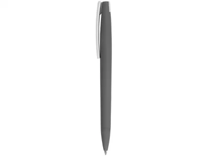 Ручка пластиковая soft-touch шариковая «Zorro», серый/белый, фото 4