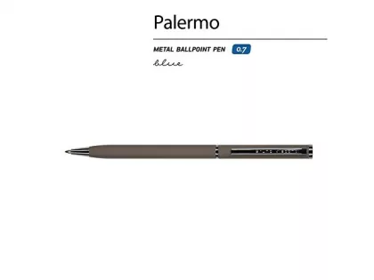 Ручка металлическая шариковая «Palermo», софт-тач, 0.7 мм, серая, фото 3
