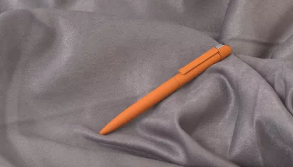 Ручка шариковая "Jupiter", покрытие soft touch, оранжевый, фото 2