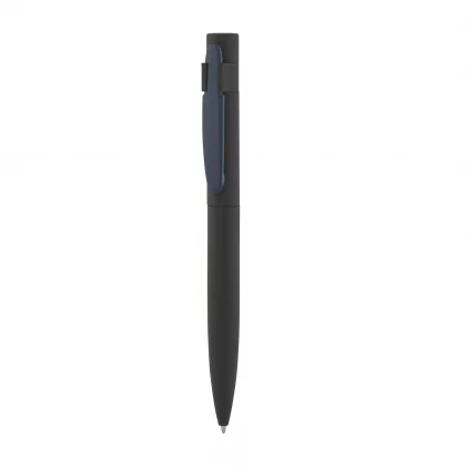 Ручка шариковая "Lip", покрытие soft touch, черный с синим, фото 3