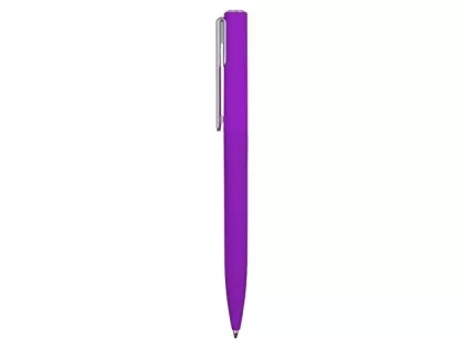 Ручка шариковая пластиковая "Bon" с покрытием soft touch, фиолетовый, фото 4
