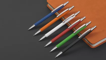 Ручка шариковая "Ray", покрытие soft touch, черный, фото 2