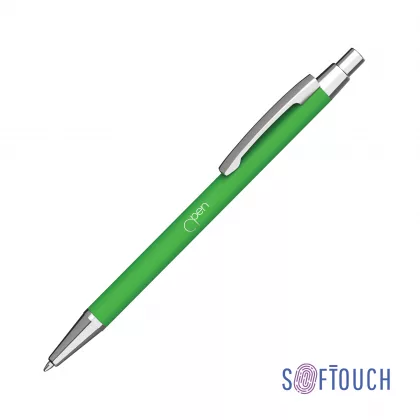 Ручка шариковая "Ray", покрытие soft touch, зеленое яблоко