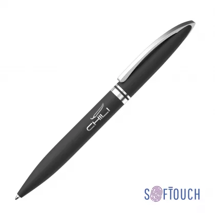 Ручка шариковая "Rocket", покрытие soft touch, черный