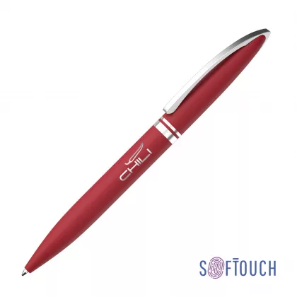 Ручка шариковая "Rocket", покрытие soft touch, красный