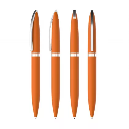 Ручка шариковая "Rocket", покрытие soft touch, оранжевый, фото 3