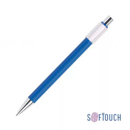 Ручка шариковая "Spin" с 6ти-гранным спиннером, покрытие soft touch, темно-синий, фото 1