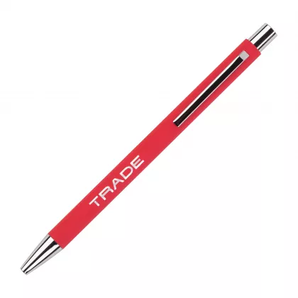 Ручка шариковая "Trade", покрытие soft touch, красный, фото 6
