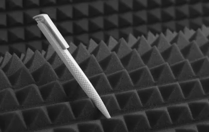 Ручка шариковая TRIAS CARBON, белый, фото 3