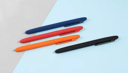 Ручка шариковая "Vega", покрытие soft touch, черный, фото 2