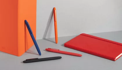 Ручка шариковая "Vega", покрытие soft touch, темно-синий, фото 4