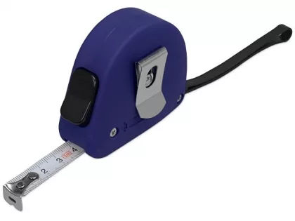 Рулетка 3м "Meter", софт-тач, темно-синий, фото 3