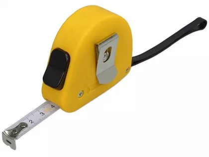 Рулетка 3м "Meter", софт-тач, желтый, фото 3