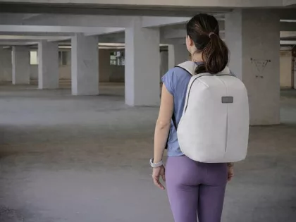 Рюкзак с защитой от краж "Phantom Mini", белый, фото 7