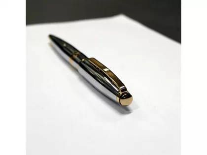 Шариковая авторучка Bicolore Chrome, серебристый/золотистый (Р), фото 3