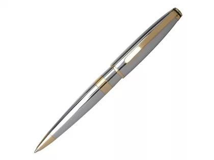 Шариковая авторучка Bicolore Chrome, серебристый/золотистый (Р), фото 2