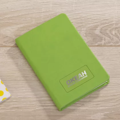 Шильд металлический, покрытие soft touch, подложка хром, зеленое яблоко, фото 5