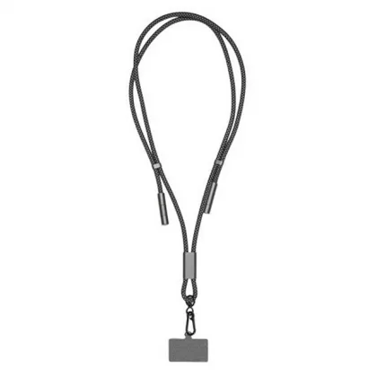 Шнурок-держатель для телефона с зарядным кабелем USB-C на USB-C/Lightning «Lany Eco Charge», серый, фото 2