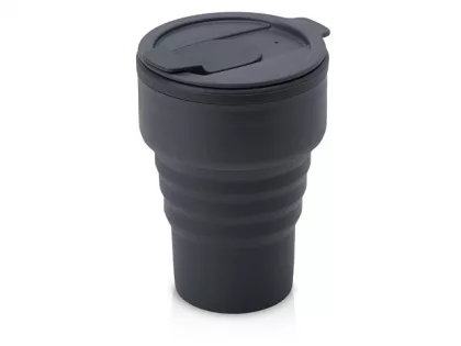 Силиконовый складной стакан "GoCup", темно-серый