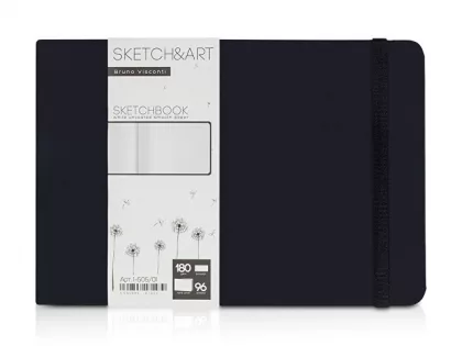 Скетчбук "Sketch & Art" в твердом переплете 213х146 мм, 96 л. белой бумаги 180 г/м2, черный, фото 1