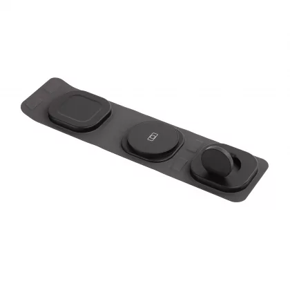 Складная беспроводная (15W) зарядная станция "Magic Case" с MagSafe для смартфона, часов и наушников, черный, фото 1
