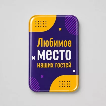 Объемный стикер из смолы на дверь вертикальный M, 9,3х13,7 см, фото 1