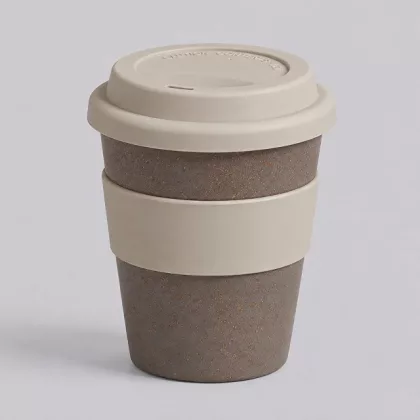 Стакан с силиконовой крышкой "Cafe", beige