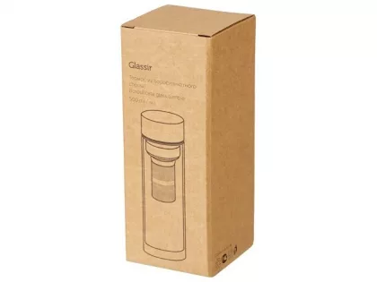 Стеклянная термобутылка "Glassir", 500мл, черный, фото 8