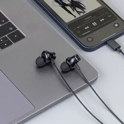 Стереогарнитура Stereo Aura ANC, USB-C, черный, Deppa, фото 4