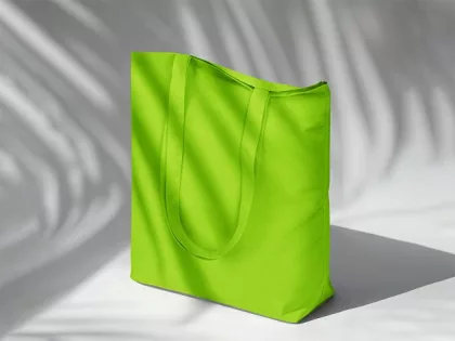 Сумка для шопинга Carryme 140 хлопковая, 140 г/м2, зеленое яблоко