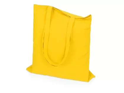 Сумка для шопинга Carryme 140 хлопковая, 140 г/м2, желтый, фото 2