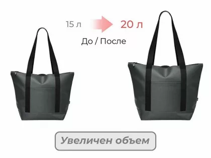 Сумка-холодильник «Cool XL» с двумя лямками на плечо, темно-серый, фото 3
