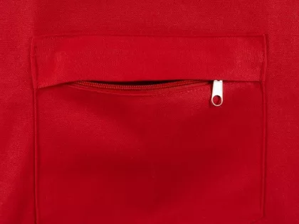 Сумка на молнии Zipper из хлопка 280 г c карманом на молнии спереди, красный, фото 7