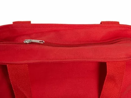Сумка на молнии Zipper из хлопка 280 г c карманом на молнии спереди, красный, фото 8