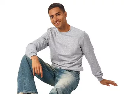 Свитшот Monaco унисекс, серый меланж, фото 4