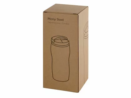 Термокружка "Mony Steel" 350 мл, soft touch, бирюзовый 320C (P), фото 10