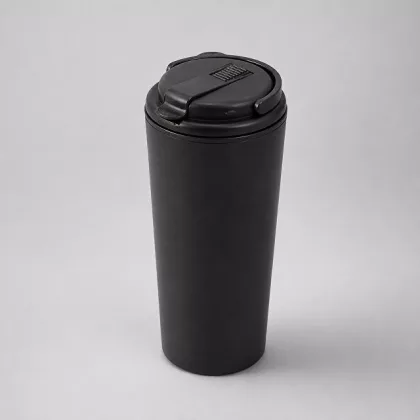 Термокружка с трубочкой «Moment Straw», 350 мл, черный, фото 1